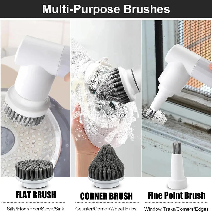 Electric Cleaning Brush – Rechargeable Scrubber with 180-Minute Runtime