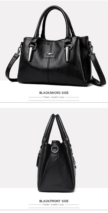 Casual Tote Shoulder & Crossbody Bag – Versatile, Soft PU Leather with Sequined Design - Samanta Factory