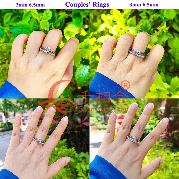 Moissanite Eternity Ring – 2mm D VVS Sterling Silver