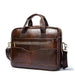 Leather Business Briefcase – Lightweight Men’s Work Tote Bag SF