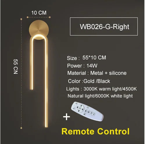 LED Wall Light – Modern Indoor Wall Sconce with 3-Colour Temperature for Bedroom & Hallway SF