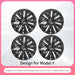 4PCS Wheel Cap Design For Tesla Model Y 2020-2024 19 Inch Right＆Left Hubcaps Cyclone Cover Wheel Cover Replacement Accessories - Samanta Factory