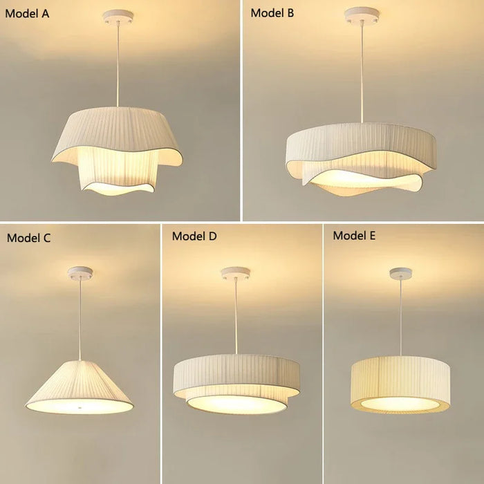 Fabric Pendant Light – Nordic Designer Style with Dimmable LED - Samanta Factory