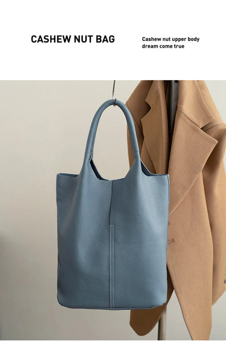 Bucket Bag – Soft Versatile Leather Shoulder Handbag for Women - Samanta Factory