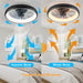 Smart Ceiling Fan with Light – Remote-Controlled Retractable Blades & Dimmable LED - Samanta Factory