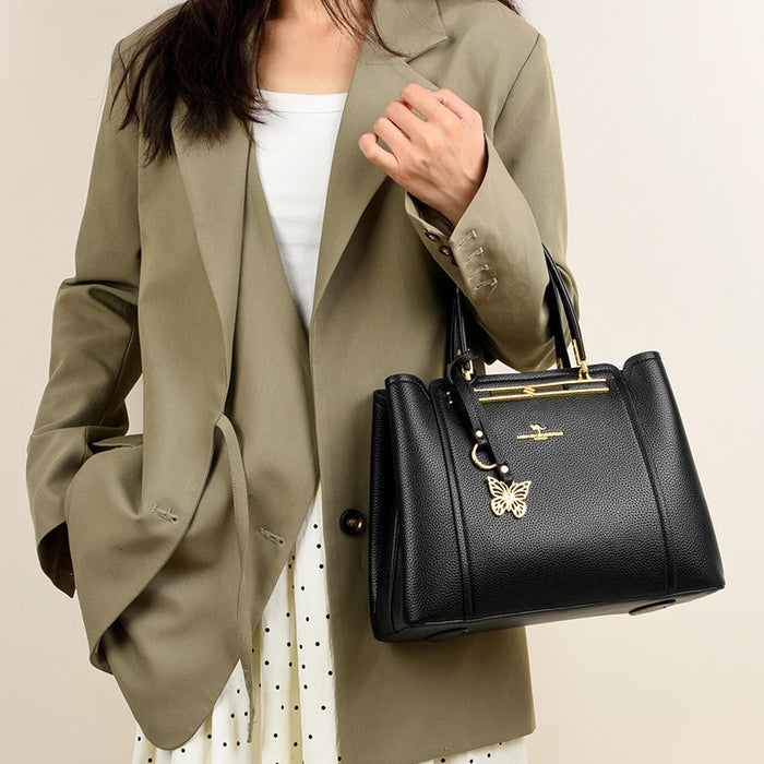 Women’s Tote Bag – Soft Microfiber Leather Casual Handbag with Zipper Closure - Samanta Factory