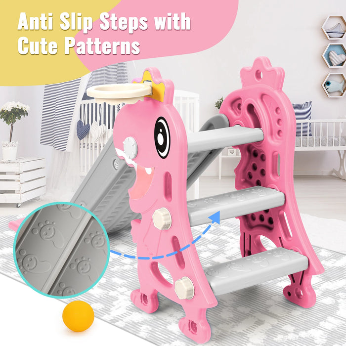 Kids Indoor Dinosaur Slide – Foldable Play Slide with Non-Slip Stairs for Ages 1–8