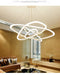 Art Deco Pendant Light – White Acrylic & Iron Chandelier with Remote Control - Samanta Factory