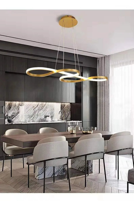 Modern LED Pendant Light – Iron Finish with Remote Dimming - Samanta Factory