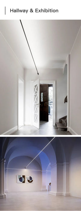 Modern Linear LED Wall Lamp – Black & White Minimalist Skyline Design - Samanta Factory