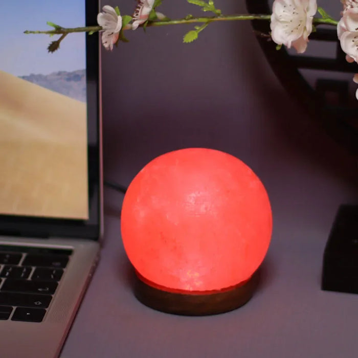 Himalayan Salt Lamp – Color-Changing LED with USB & Natural Air Purification