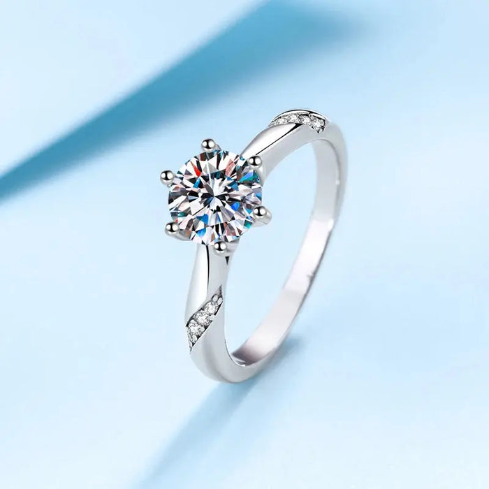 Diamond-Tested Moissanite Wedding & Anniversary Ring for Women SF