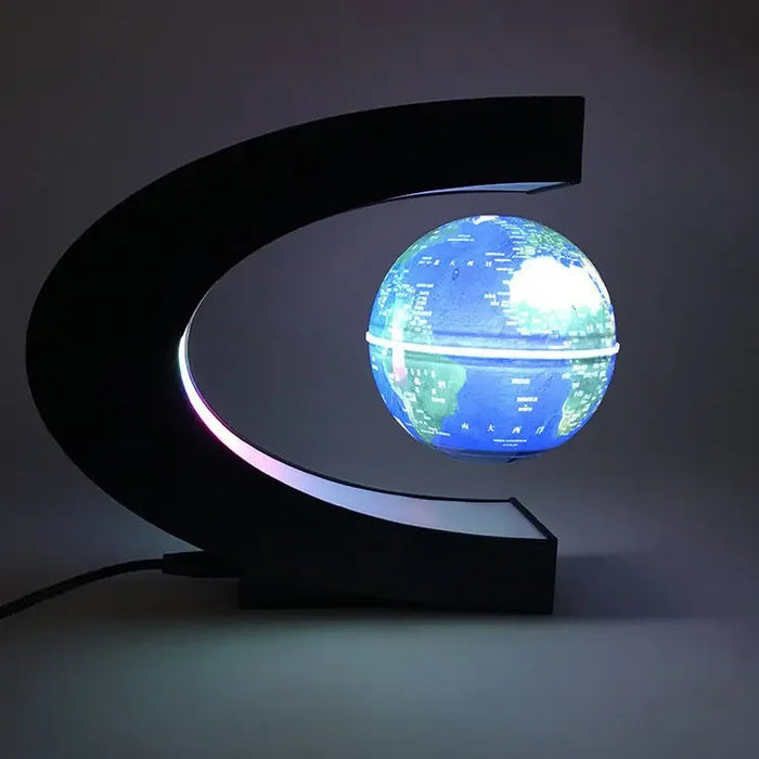 Magnetic Levitating Globe – 4-Inch Floating Earth with LED Light for Home & Office Decor