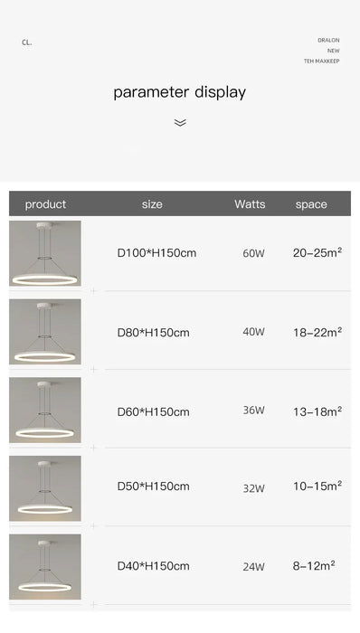 Modern LED Pendant Light – Adjustable Brightness & Color with Remote Control - Samanta Factory