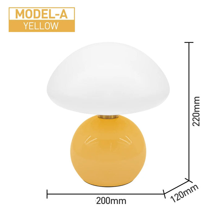 Modern LED Table Lamp – Dimmable Frosted Glass Shade - Samanta Factory