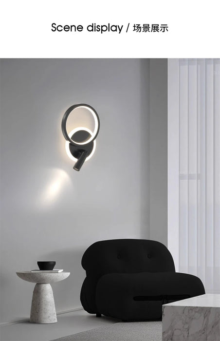 Bedside Lamp Modern Simple Creative Living Room Background Wall Stairwell Wall Lamp Nordic Network Red Corridor Wall Light - Samanta Factory