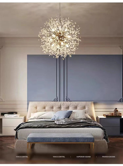 Crystal Dandelion Pendant Light – Modern LED Chandelier for Living Room, Restaurant & Bar Samanta Factory