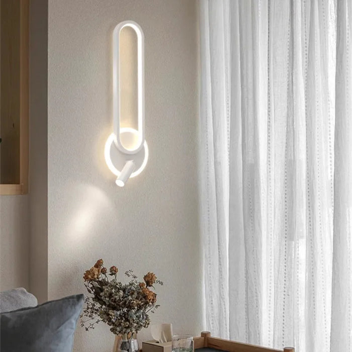 Bedside Lamp Modern Simple Creative Living Room Background Wall Stairwell Wall Lamp Nordic Network Red Corridor Wall Light - Samanta Factory