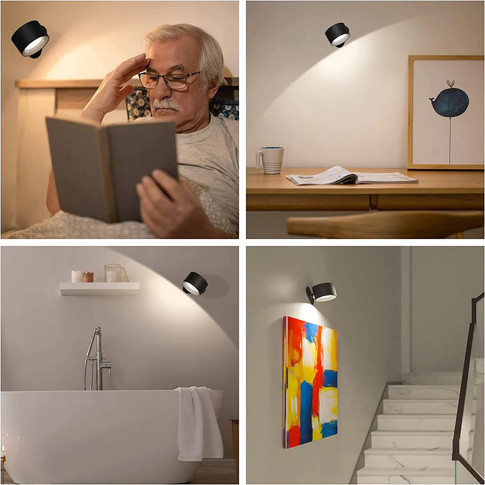 Rechargeable LED Wall Light – Touch Control with 3 Colour Modes & Adjustable 360° Rotation
