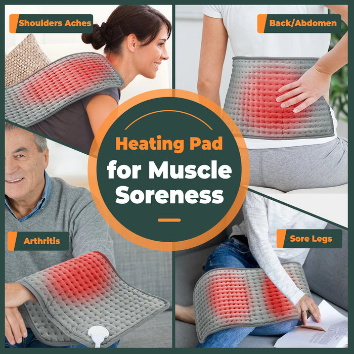 Electric Heating Pad – Adjustable 10-Level Temperature & 3-Timer Settings for Full-Body Relief - Samanta Factory