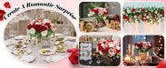 Artificial Velvet Roses – 50PCS Long-Stem Flower Bouquet SF