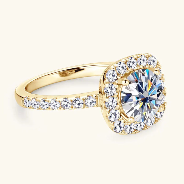 Moissanite Engagement Ring – 2ct D-Color VVS1 in 925 Sterling Silver