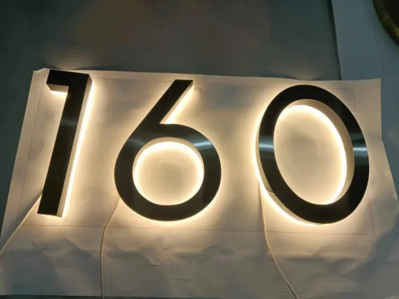 LED House Numbers – Backlit Stainless Steel Address Sign SF