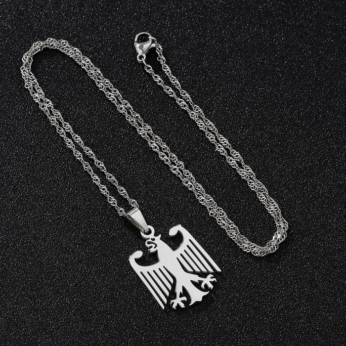 Eagle Pendant Necklace – Patriotic Unisex Chain SF