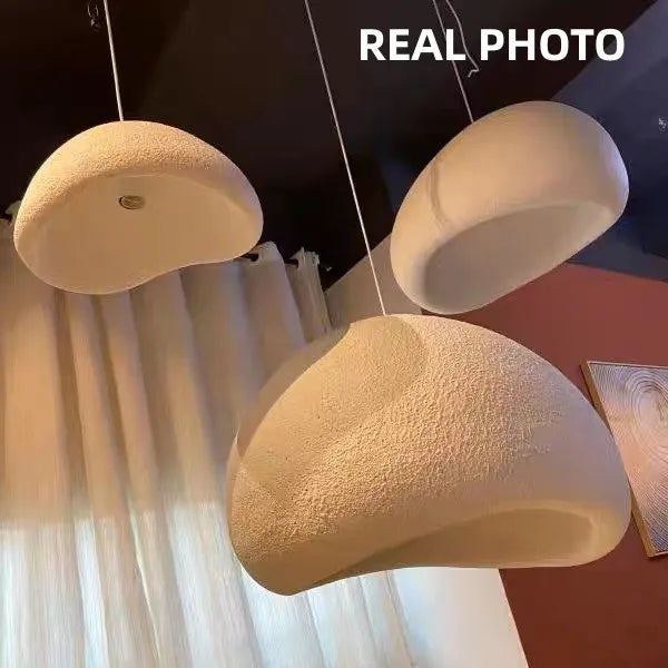 Nordic Wabi-Sabi 3-Lights Pendant Lamp – Minimalist E27 Hanging Ceiling Light for Dining & Living Rooms - Samanta Factory