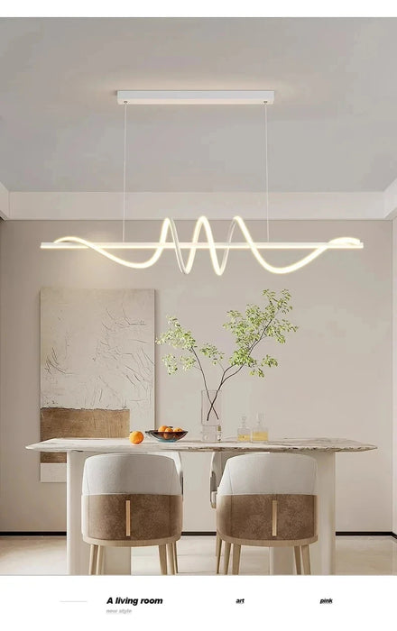 Contemporary Aluminum & Acrylic Pendant Chandelier with Adjustable Brightness & Remote - Samanta Factory