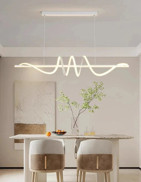 Contemporary Aluminum & Acrylic Pendant Chandelier with Adjustable Brightness & Remote - Samanta Factory