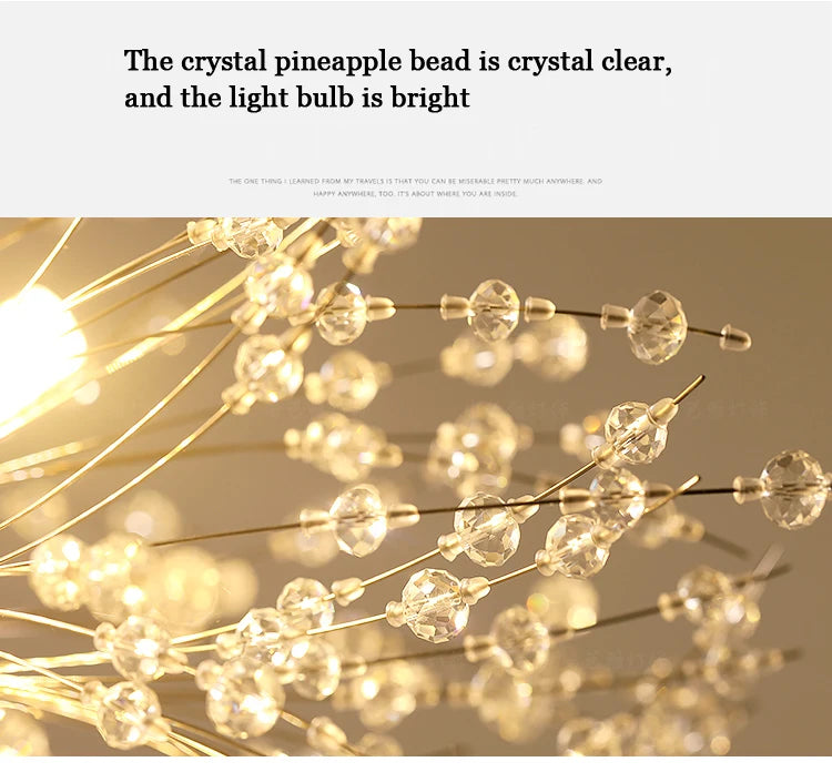 Crystal Dandelion Pendant Light – Modern LED Chandelier for Living Room, Restaurant & Bar Samanta Factory