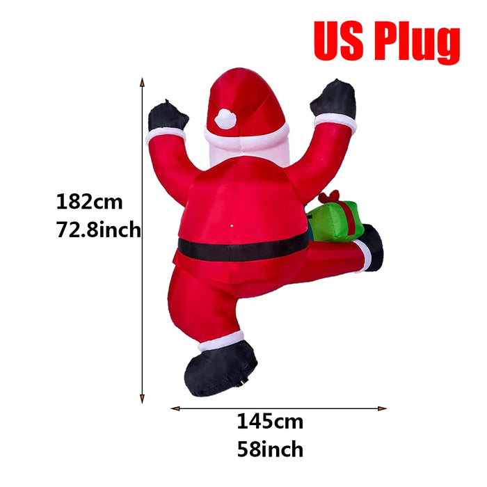8FT Inflatable Christmas Santa – Outdoor Blow-Up with LED Lights