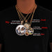 Personalized Bling Circle Necklace with Engraving – Memory Jewelry for Men & Women SF