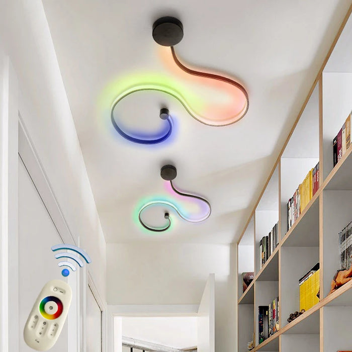 LED Wall Lamp – Modern Dimmable Up & Down Sconce with Remote - Samanta Factory