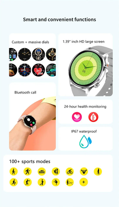 Bluetooth Calling Smartwatch – Fitness & Health Tracking SF