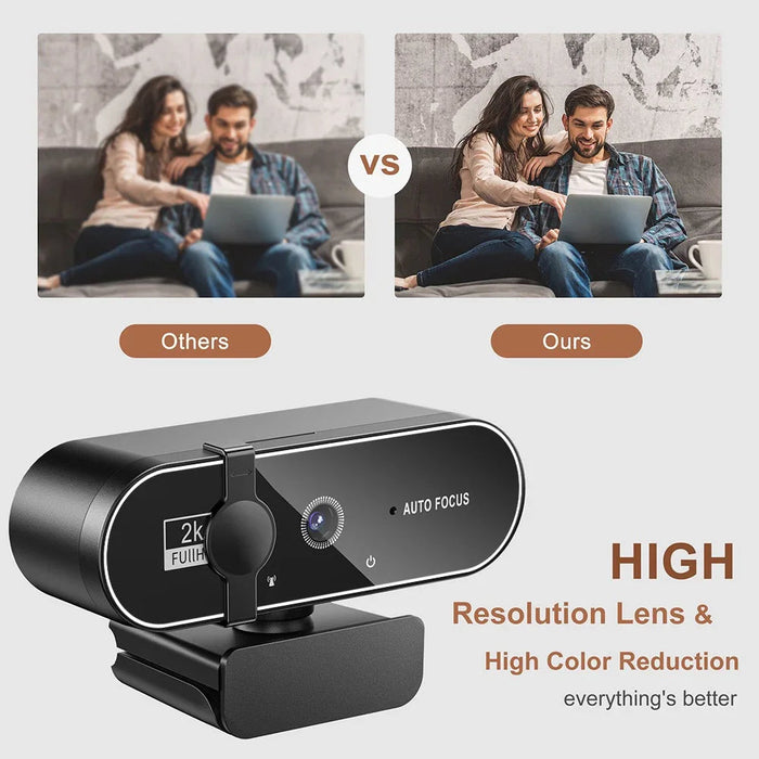 4K Webcam – Auto Focus with Built-In Microphone for PC, Laptop & Video Calls SF