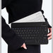 Magnetic wireless Bluetooth keyboard for iPad 10.9 11 10.2 inch and universal 10 to 11.5 inch tablets slim rechargeable portable design attached to tablet on desk