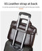 Leather Business Briefcase – 15-Inch Professional Work Bag for Men SF