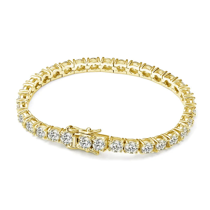 Moissanite Cuban Link Bracelet – 925 Sterling Silver with Certificate - Samanta Factory