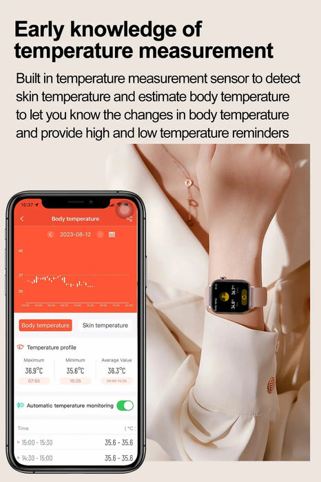 ECG Health Smartwatch – AMOLED Display & AI Voice Calling SF