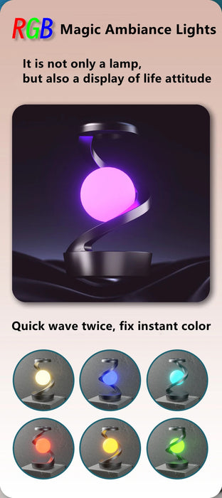 Floating Table Lamp – Hand-Wave Control & RGB Night Light Sf