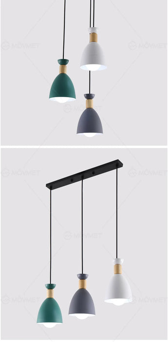 Modern Pendant Light – Triple Head Design with E27 Base for Stylish Interiors