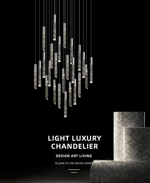 Modern Pendant Light – Luminous Acrylic with Brushed Aluminum Finish - Samanta Factory