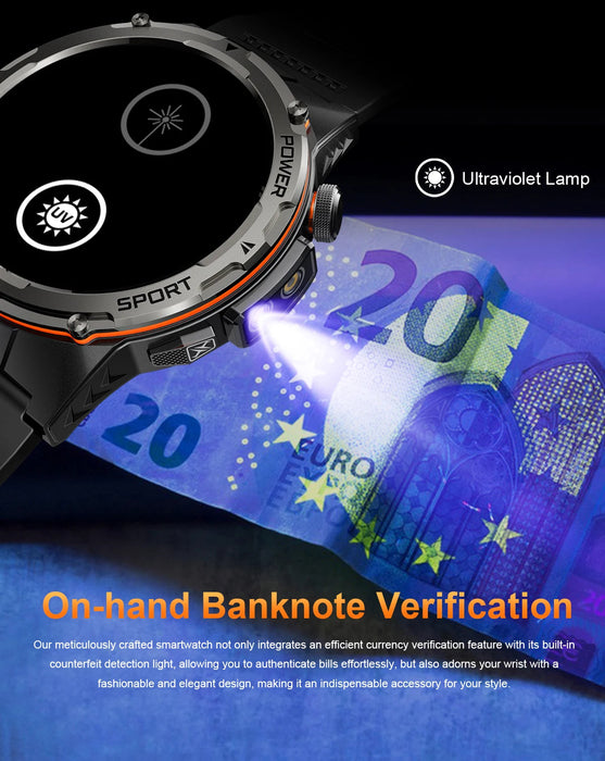 Outdoor Sports Smartwatch – 1.39″ AMOLED, GPS & Swimming Mode SF