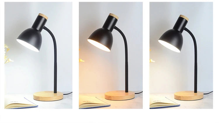 Wooden Desk Lamp – Elegant Design with E27 Socket for Soft, Eye-Friendly Lighting - Samanta Factory
