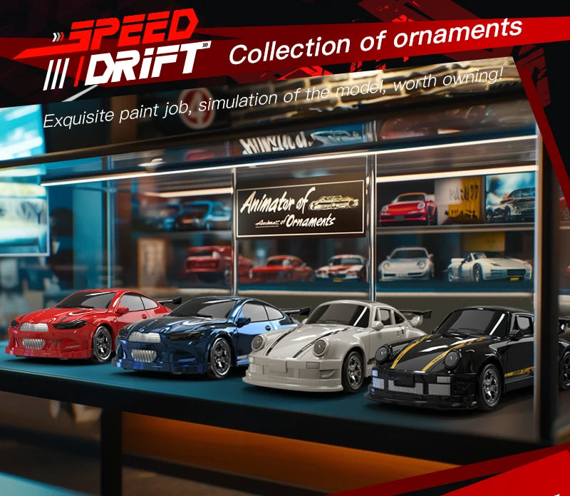 1/64 Mini RC Car – 2.4G 4WD High Speed Drift Remote Control GTR Racing Model SF