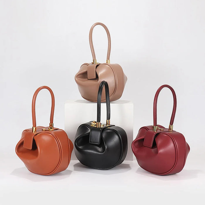 Leather Bucket Bag – Stylish Shoulder Handbag for Women - Samanta Factory