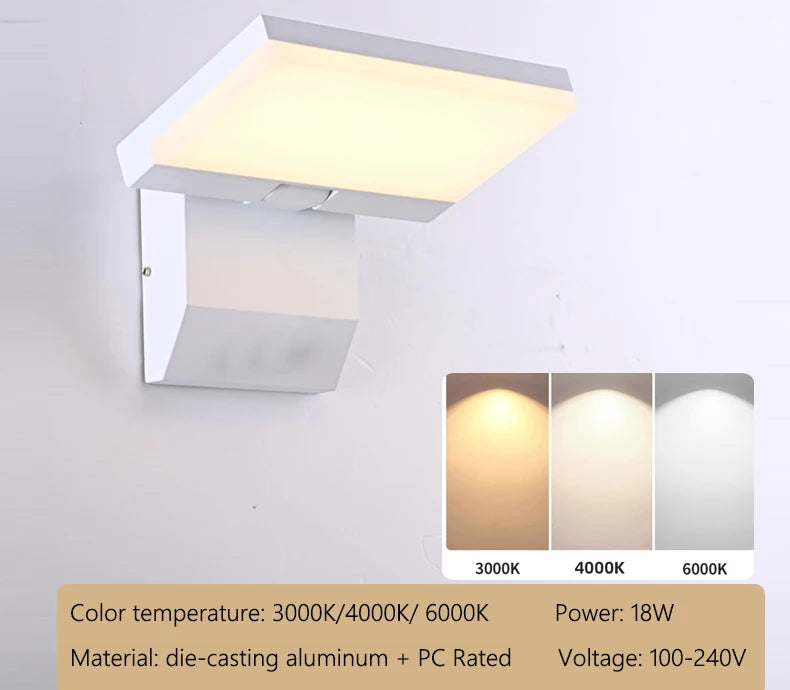 Modern LED Wall Lamp – Waterproof IP65 Aluminum Light for Indoor & Outdoor Home Lighting - Samanta Factory