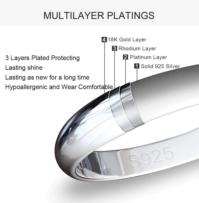 5-Stone Moissanite Engagement Ring –  Sterling Silver with Rose Gold Plating